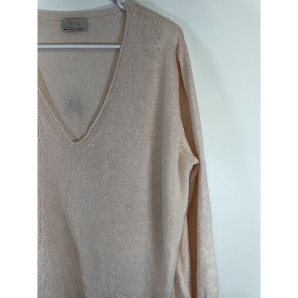 WRAP London Women’s Cardigan V-Neck 100% Cashmere Pink Sweater  Sz US 16 - Picture 2 of 12